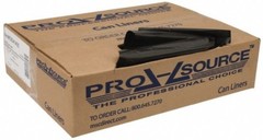 PRO-SOURCE 10 Gal 0.6 mil Household/Office Trash Bag 23″ Wide x 24″ High, Black
