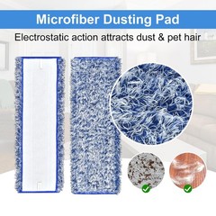 4 Pack Microfiber Cleaning Pad for Bona Mop Replacement Pads, 2+2blue
