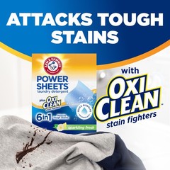 ARM & HAMMER Power Sheets Laundry Detergent Plus 42 Count (Pack of 1)