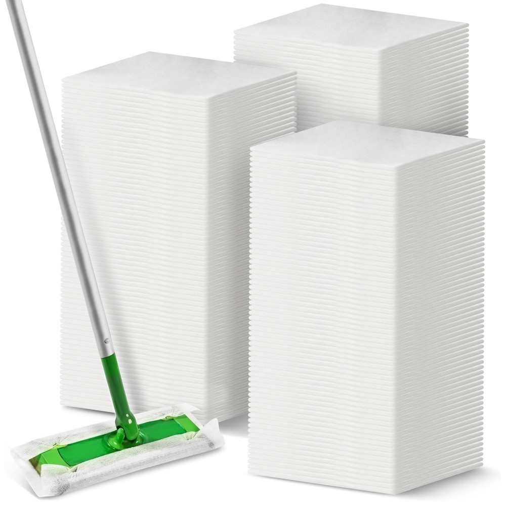 Juvale Disposable Mop Pads – Hard Floor Dust 200 Count (Pack of 1), White