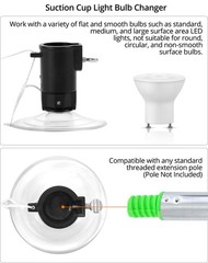 QWORK Professional Light Bulb Changer Kit – 3 Piece Set – 2.25 inches, Black