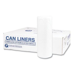 Inteplast Group Can Liners, 60 gal, 19 mic, 38×58″, 25 Bags/Roll, 6 Rolls/CT