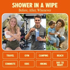HyperGo XL Body Wipes for Women & Men – 12″ x12″ 20 Count (Pack of 1)