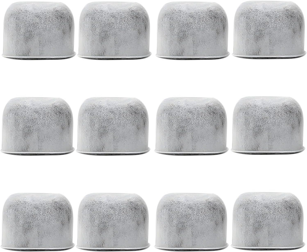 Pack of 12 Replacement Charcoal Water Filters for All Cuisinart and Braun Coffee