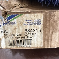 884316 16 Inch 060 Grit Rotary Brush With 4108 Plate Free Shipping