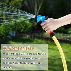 Hotop 16 Pieces Garden Hose Quick Connector 3/4 Inch inch, Red, Black