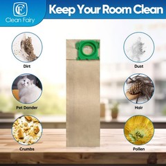 CF Clean Fairy 20pack Vacuum Filter Bags Compatible with Windsor Sensor Brown