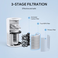 Air Purifiers for Bedroom, FULMINARE H13 True HEPA Air Filter, Quiet Air Clea…