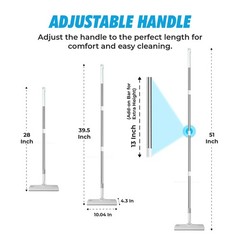 CleanMattix – FlexiClamp Sweep & Mop Kit – Compatible with Swiffer White