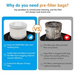 Zibopon 90398 Shop Vac Filters Replacement for 90398 shop vac filter(white)