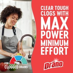 Drano Max Gel Drain Clog Remover & Cleaner, Fast-Acting 32 Fl Oz (Pack of 1)