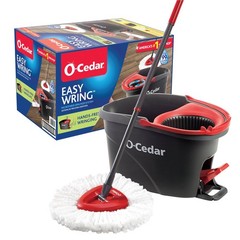 O-Cedar EasyWring Microfiber Spin Mop, Bucket Standard, #1 Easywring System