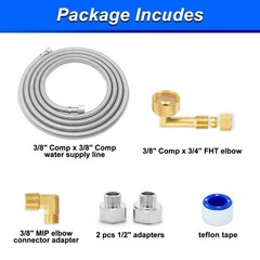 Dishwasher Installation Kit – 6 FT Stainless Steel 6 FT, Silver
