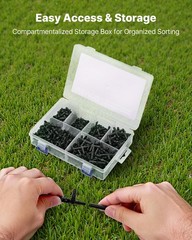 VEVOR Drip Irrigation Fittings Kit for 1/4″ tubing compatible, Black