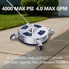 JaxonBilt 14 Inch Pressure Washer Surface Cleaner – Stainless stainless stell