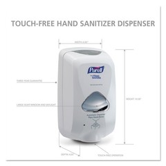PURELL 272012 6.5″ x 4.5″ x 10.58″ 1,200 mL Touch Free Dispenser – Dove Gray New