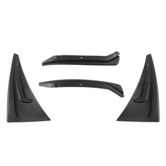 Front Rear Splash Guards XL Extended for Camaro SS LT RS 2016-2024 Matte Black