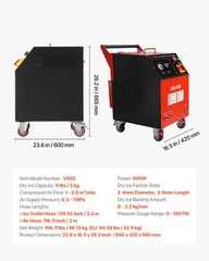 VEVOR Dry Ice Blasting Machine 11LBS / 5KG Capacity Dry Ice Cleaning Machine