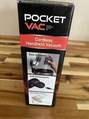 Pocket Vac Cordless 2-in-1 Handheld Vacuum & Blower USB Rechargeable Bagless
