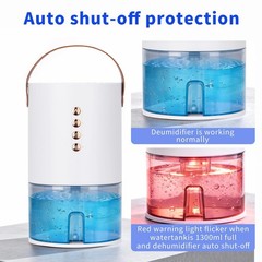 Dehumidifiers for Home, 60 Oz Small Dehumidifier for Basement. Portable Dehum…