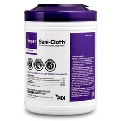 PDI Super Sani-Cloth Germicidal Disposable Cleaning Wipes Large Q55172 160/can