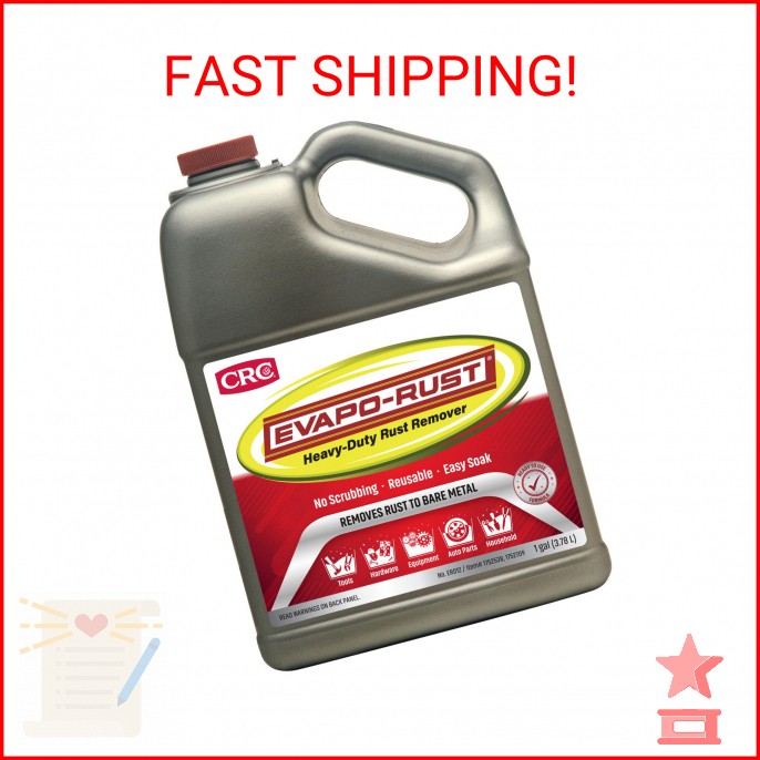 Evapo-Rust ER012 Heavy Duty – 128 oz., Rust Remover for Auto Parts, Hardware, An