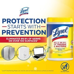 Lysol Disinfectant Multi-Surface Antibacterial Cleaning Wipes, Lemon Lime 240 Ct