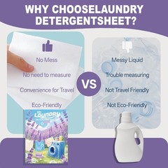 Laundry Detergent Sheets, Lavender Scent – 40 Loads 1 Count (Pack of 40)
