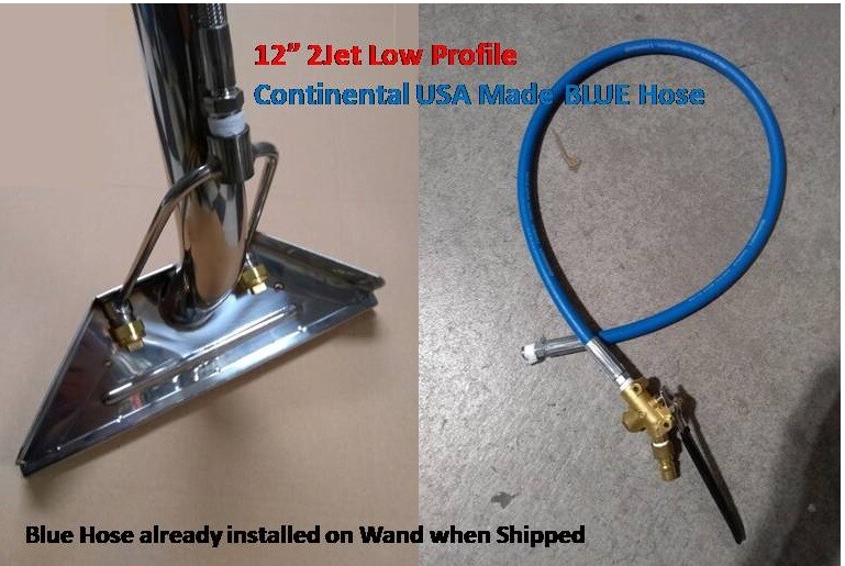 Carpet Clean Wand 12″ 2 J Jet 1.5 Tube Portable Continental USA Blue Hose dent