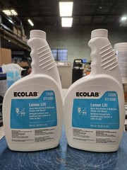 Ecolab 6111490 Lemon Lift Heavy Duty Kitchen & Bathroom Cleaner 20 Fl Oz- 2 Pack