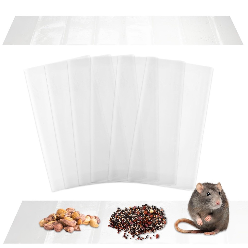 Qualirey 12 Pack Large Sticky Mouse Trap 24 Inch Rat 24 Inch, Clear