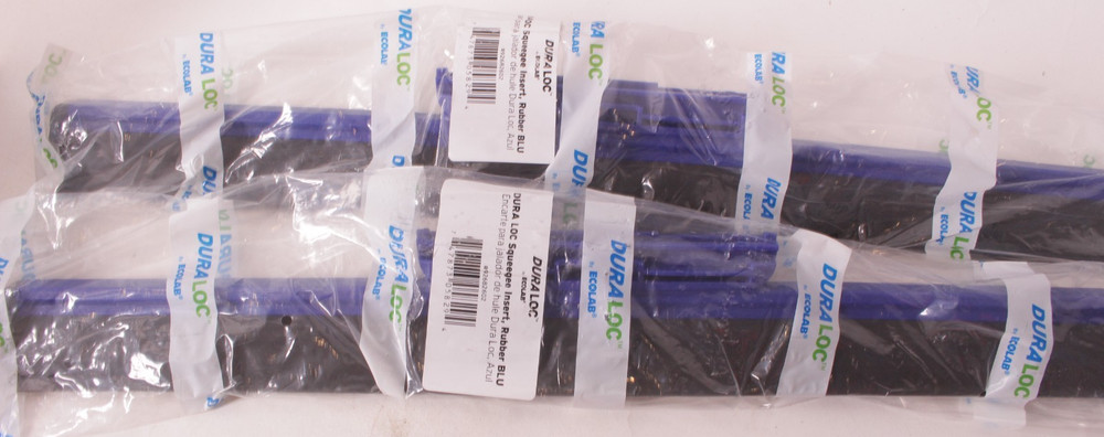 set of 2 Dura Loc ecolab Squeegee insert, rubber blue – replacement head