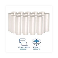 Boardwalk Can Liners, 30 gal, 30″ x 36″, Perforated Roll, 25/Roll, 20 Rolls/CT