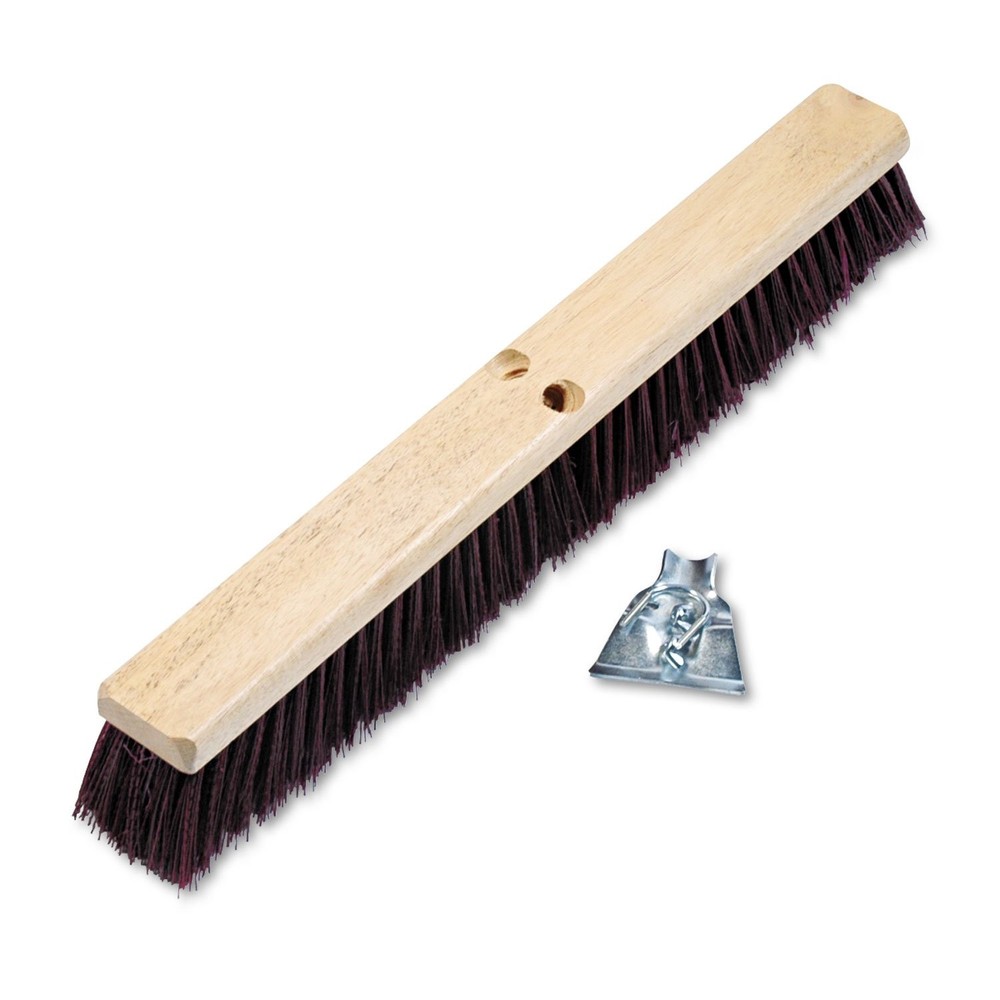 Boardwalk 20324 Floor Brush Head 3 1/4 Maroon Stiff Polypropylene 24 Bwk 20324