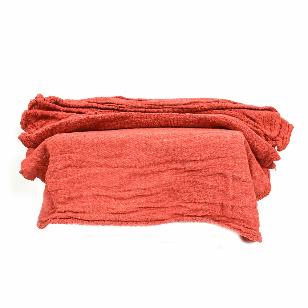 PT722 12 Inch x 14 Inch Red Shop Towel – 100% Cotton – 3/Pack