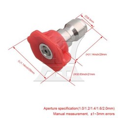 5x Power Pressure Washer Spray TIP Nozzle 0degree Set 1.0/1.2/1.4/1.6/2.0mm