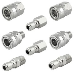 Raincovo Pressure Washer Quick Connect 3/8 Inch, 3/8” Connect, Silver