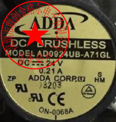 1pc new fan freeship AD0924UB-A71GL AD0924UB-A72GL 24V 0.21A ADDA92*92*25
