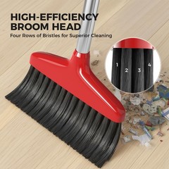 Nodirz Handy Broom Indoor/Outdoor Brooms Duty Kitchen Broom For Home Garage