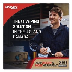 WypAll 41048 8.34″ x 16.8″ POP-UP BX HYDROKNIT X80 Cloth – Wht (5-BX/CT) New