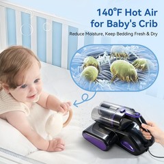 Cleera Mattress Vacuum Cleaner 600W 16Kpa Corded Bed Vacuum 140F Hot Air Filter