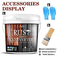 Rust Converter 64 fl. oz – Black Metal Primer & Rust Remover for Cars