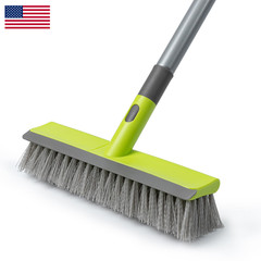 Trueyee Floor Scrub Brush 2 In 1 Scrape And Stiff Bristle Deck Brush For