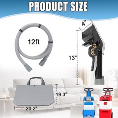Transparent Head Upholstery Extractor Attachment with 12ft Hose for Rug Doctor