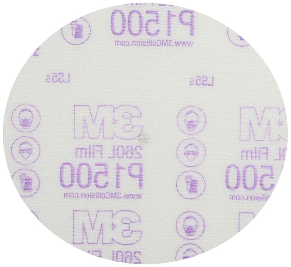 Hookit™ Red Finishing Film Abrasive Disc 260L, 01184, 6 in, P1500 MMM-1184