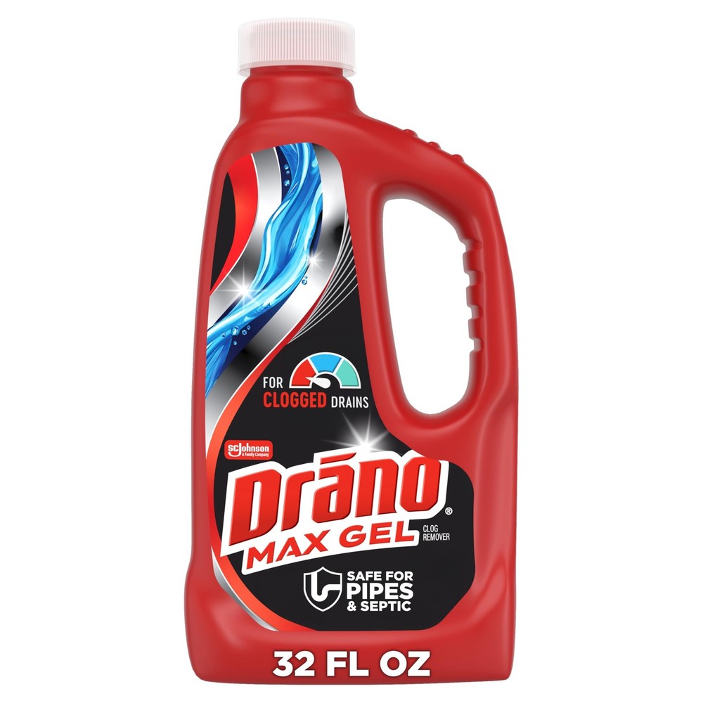 Drano Max Gel Drain Clog Remover & Cleaner, Fast-Acting 32 Fl Oz (Pack of 1)