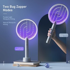 Electric Bug Zapper Fly Swatter Rechargeable Racket