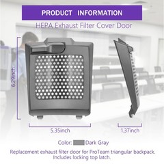 HASMX 833954 Vacuum Cleaner Hepa Filter Cover, Exhaust Cover Door for…