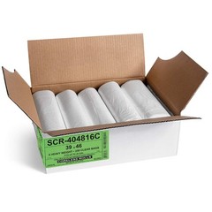 Aluf Plastics Scr-404816C 45 Gallon Clear Trash Bags 250 Count – 39 X 46 – 16