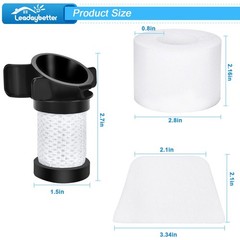 Leadaybetter Filter Replacement for IF100 (Standard Set), Black+white